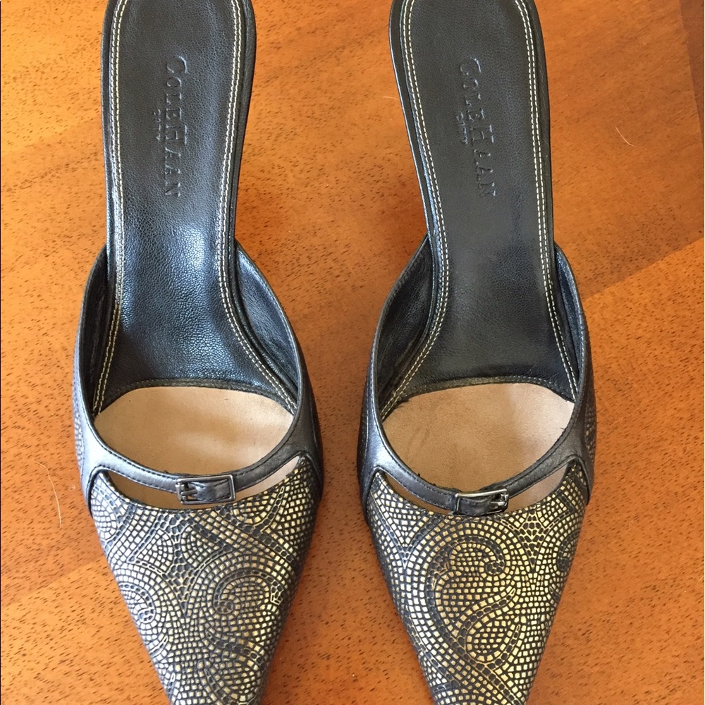 Cole Haan kitten heel mules